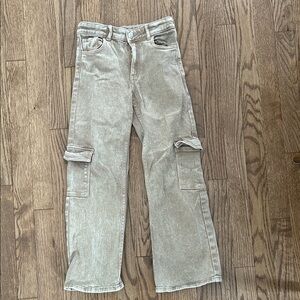H&M Kids - Girls Tan Cargo Jeans - size 8